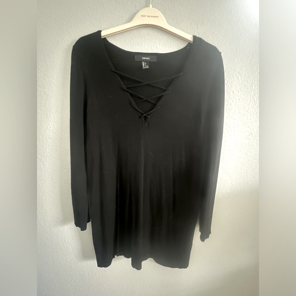 Black cross sweater